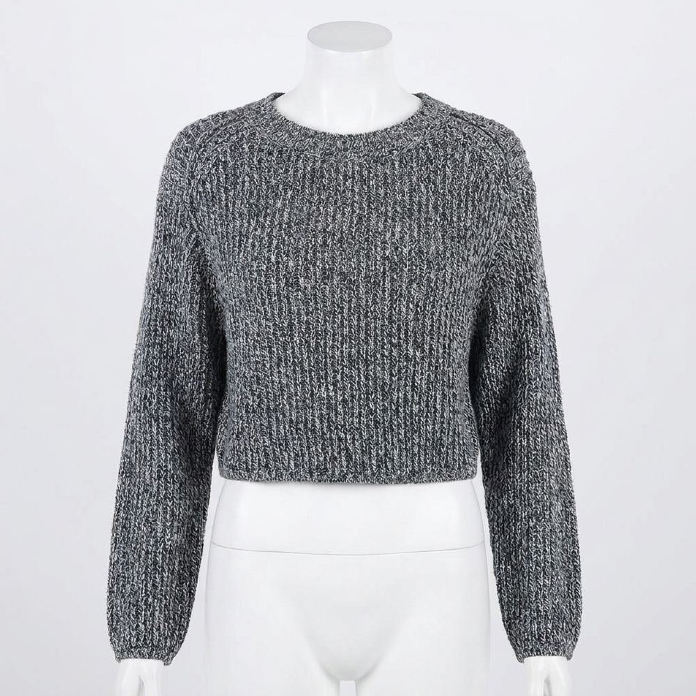 NEW CLOSED women's pure organic cotton crew neck top in black
